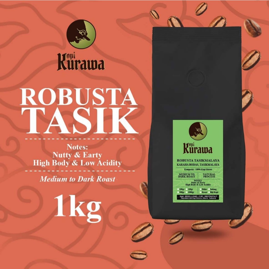 

Kopi Robusta Tasikmalaya 1Kg Tasik Coffee Bean Espresso Biji Bubuk 1 Kg Blend Coffee Shop Cafe Kopi Susu
