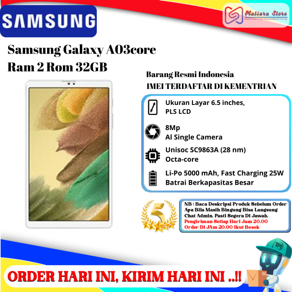 Samsung Tab A7 Lite Ram 3 Rom 32GB