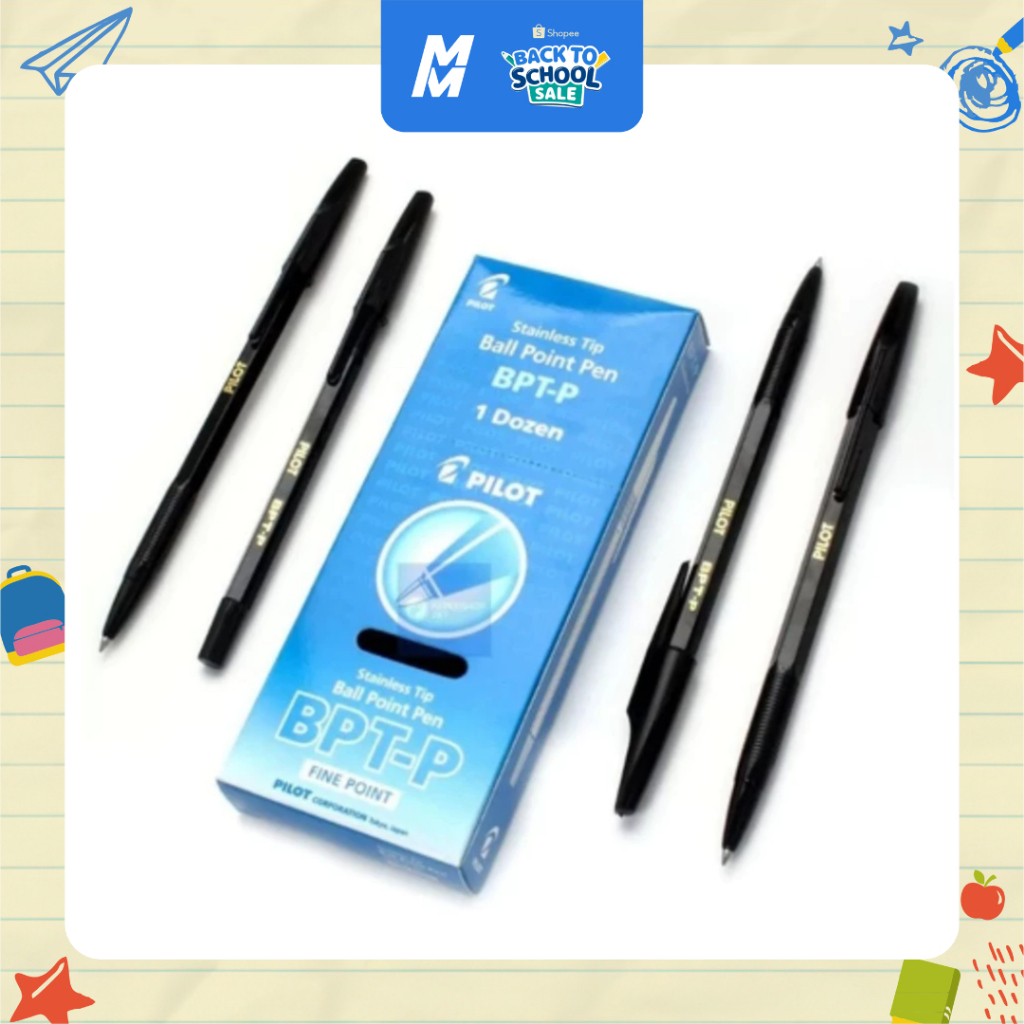 

Pena Pilot BPT Hitam Biru Pulpen Ballpoint Bolpen 12 pcs