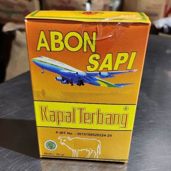 

Abon Sapi Kapal Terbang 90gr - Abon Gurih & Lembut, Tanpa Serat Kasar, Cocok untuk Lauk & Camilan