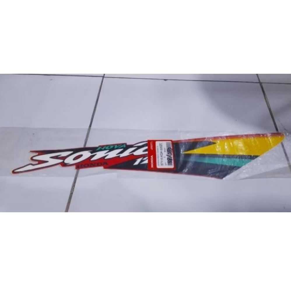 striping stiker body R ori honda sonic125old merah thailand