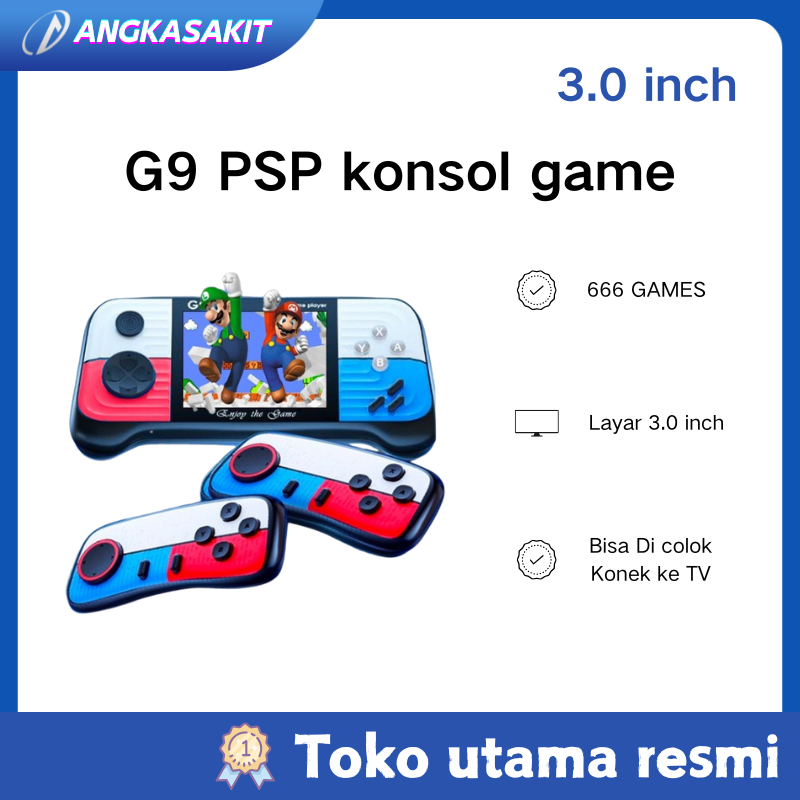 PERFA_KENI - MAINAN ANAK GAMEBOY G9 KONSOL PSP RETRO 666 GAME PORTABLE STICK GAME BOY TERBARU