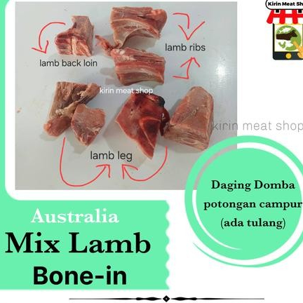 

Australia Mix Lamb (bone-in) Domba potong Campur - 1kg