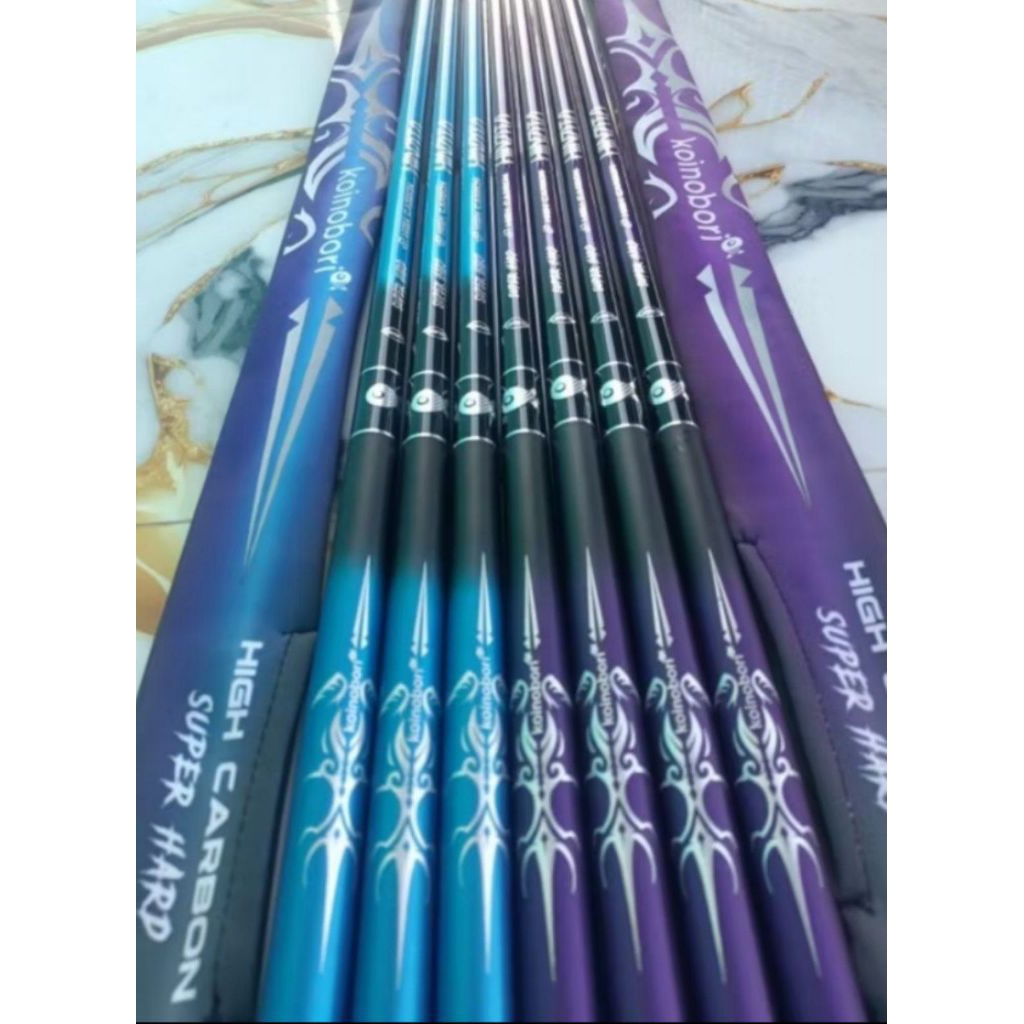 Alat Pancing Joran  Koinobori Hinata Tegek Ukuran 210 240 270  300 360 Warna ungu dan biru