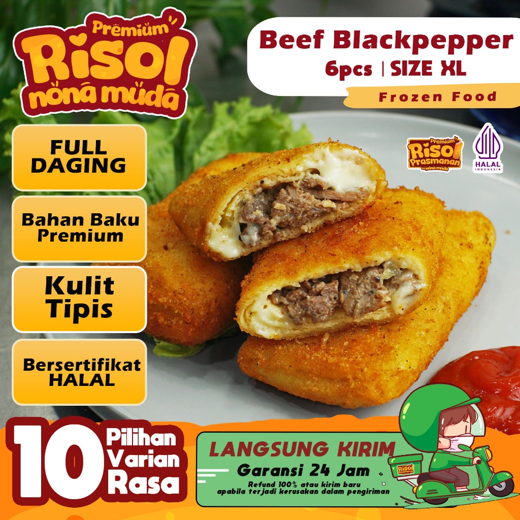 

Risoles Beef Blackpepper Isi 6 Frozen - Camilan Nona Muda