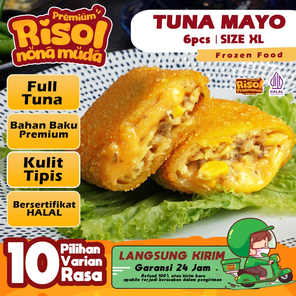 

Risol Tuna Mayo Isi 6 Frozen Cemilan NonaMuda