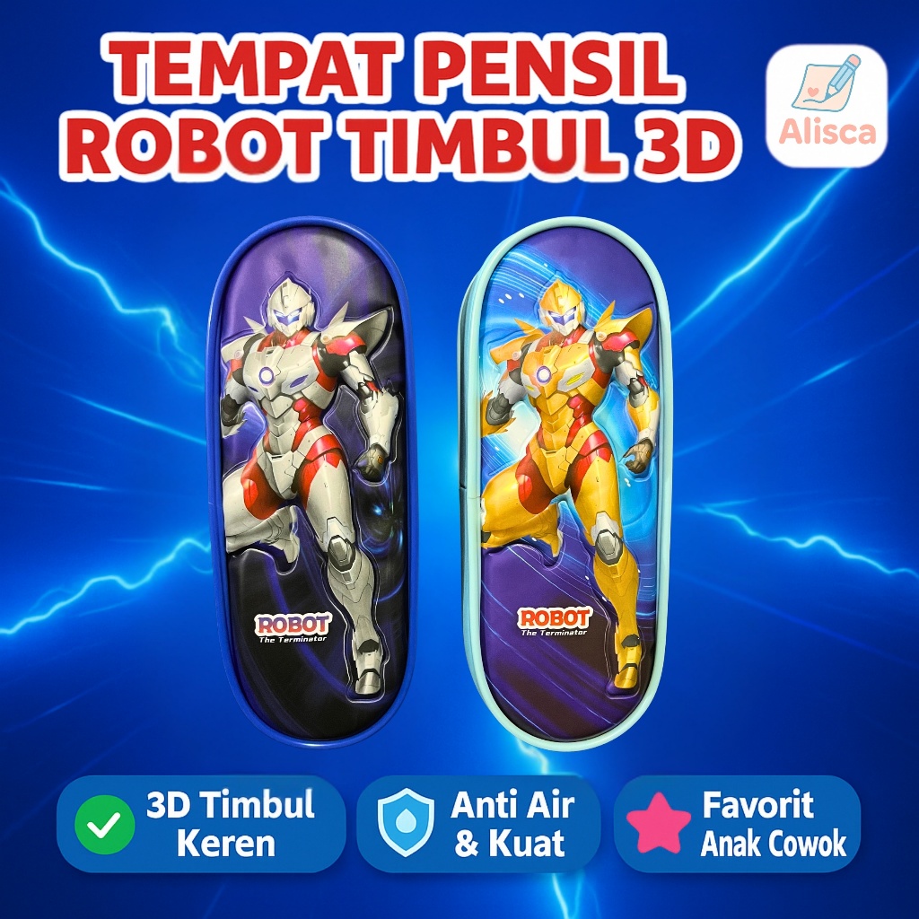 

Kotak Pensil Anak Motif Robot Timbul Keren - XIAOLINGJING BD-995B | Tempat Pensil 1 Resleting