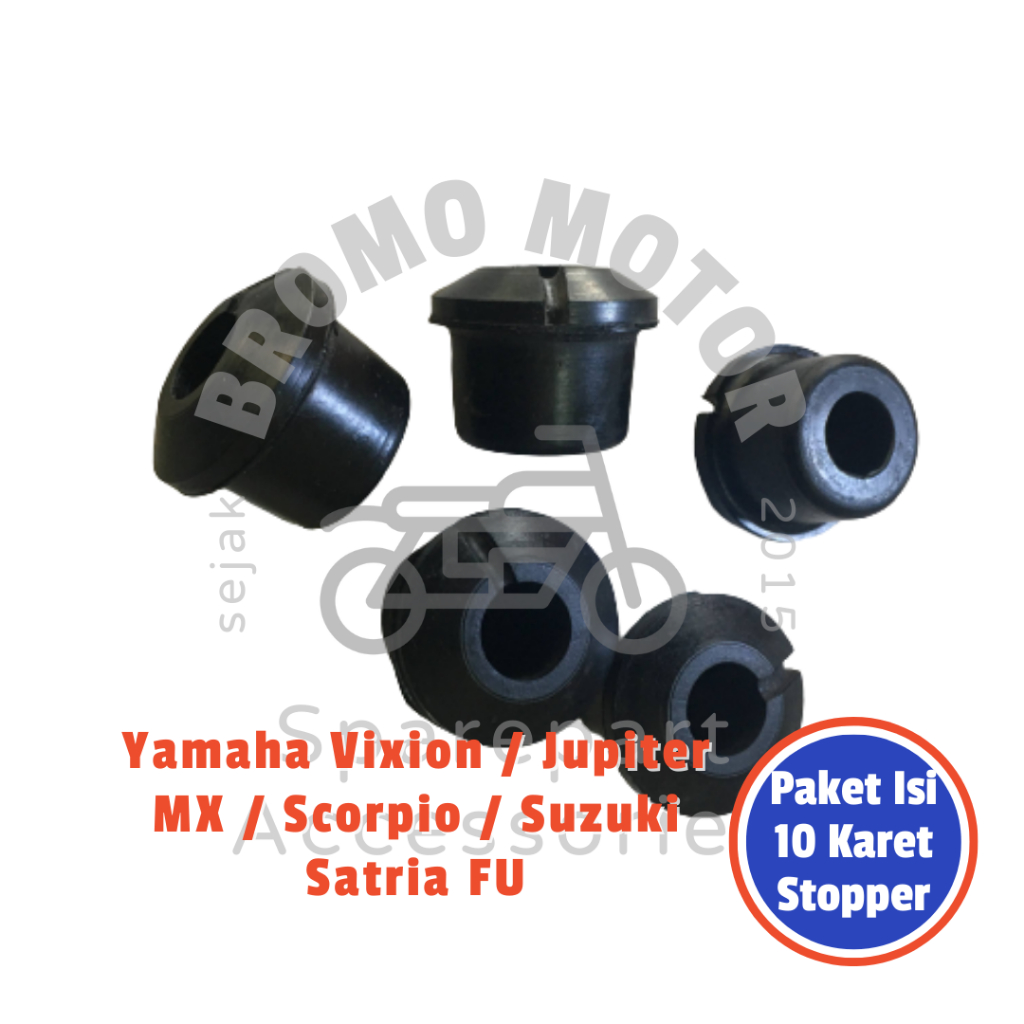 Paket Isi 10 PCS Karet Stopper Monoshock As 12,5 mm Yamaha Vixion FZ150i Jupiter MX Y15ZR Exiter Sni