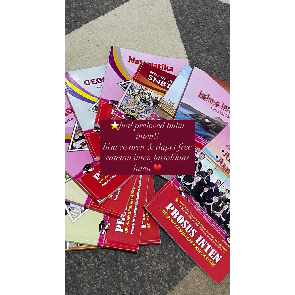 preloved buku INTEN