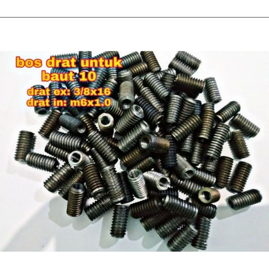 bos drat baut 10 paket 50pcs (tap In 6x1, tap ex 3/8x16)