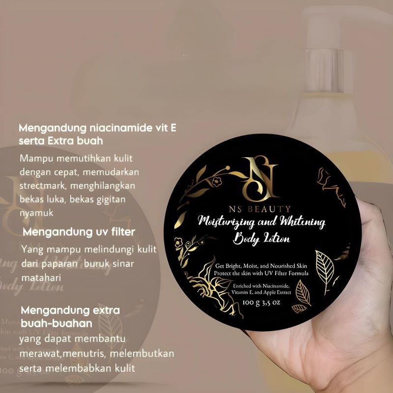 Promo HB Lotion Pemutih10 X Extra Whitening NS Beauty BPOM Terlaris - 100gr / NS Beauty Body Lotion