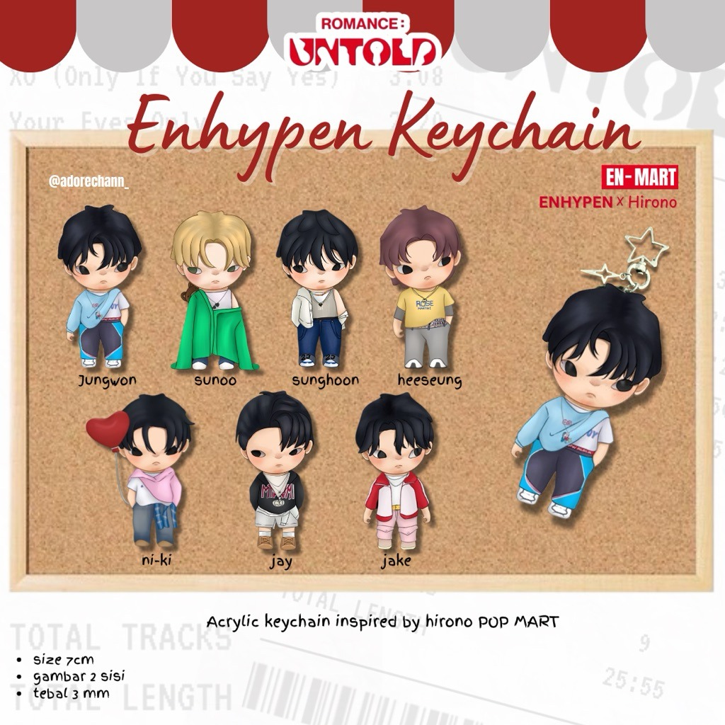 Keychain acrylic Enhypen inspired by Hirono