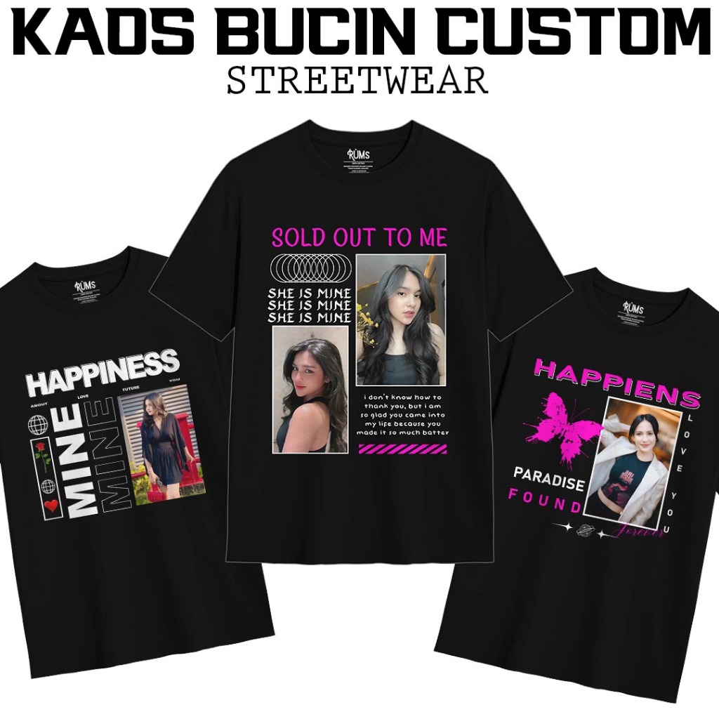 Kaos Couple Custom – Kaos Bucin Sablon Foto Sendiri – Cocok Kado Pacar