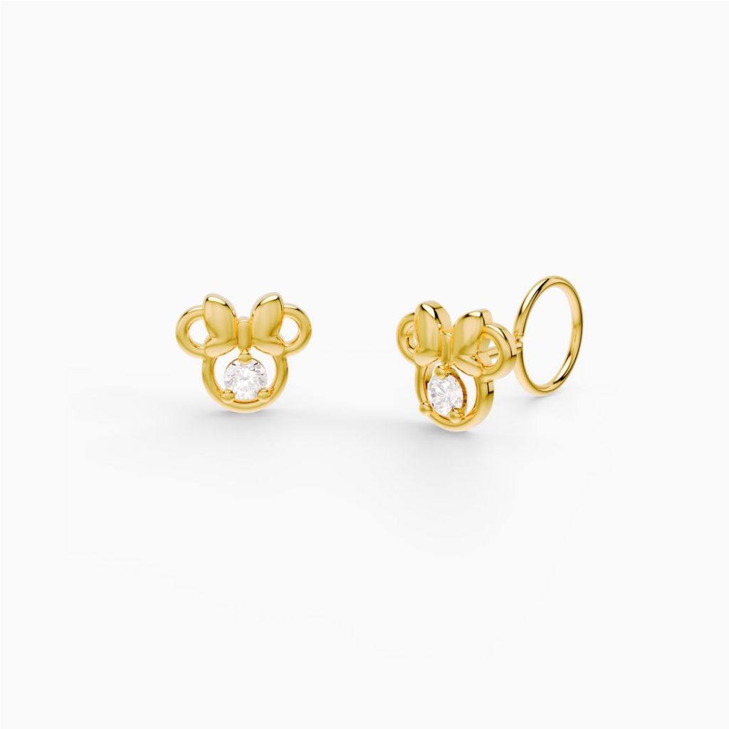 LITTLETHINGSHEWEAR - Anting Emas Anak MILLIE SWAROVSKI - Anting TOGE Anting LOOP