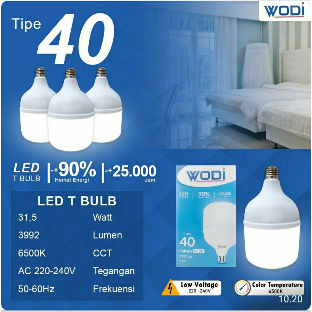 Lampu LED WODI T Bulb 40 w