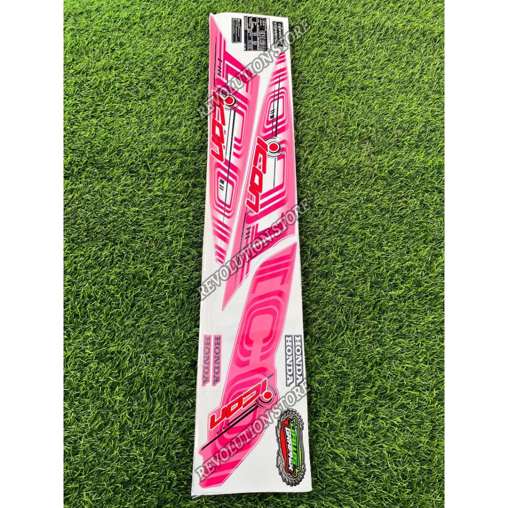 Striping stiker Honda beat karbu icon cyber pink (bahan vinyl non transparan sudah di cutting)