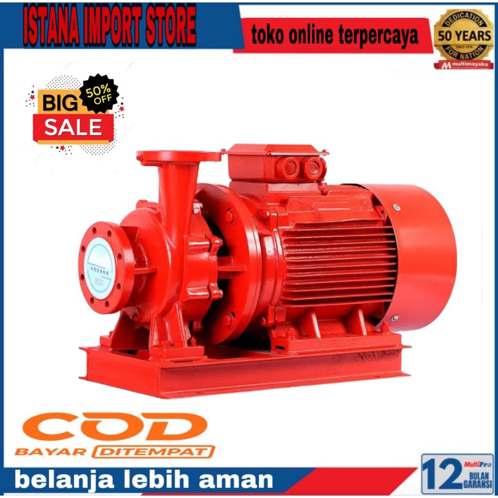 Pompa hydrant mesin pompa air 3in 7.5hp 50 kubik 3 phase pompa dorong
