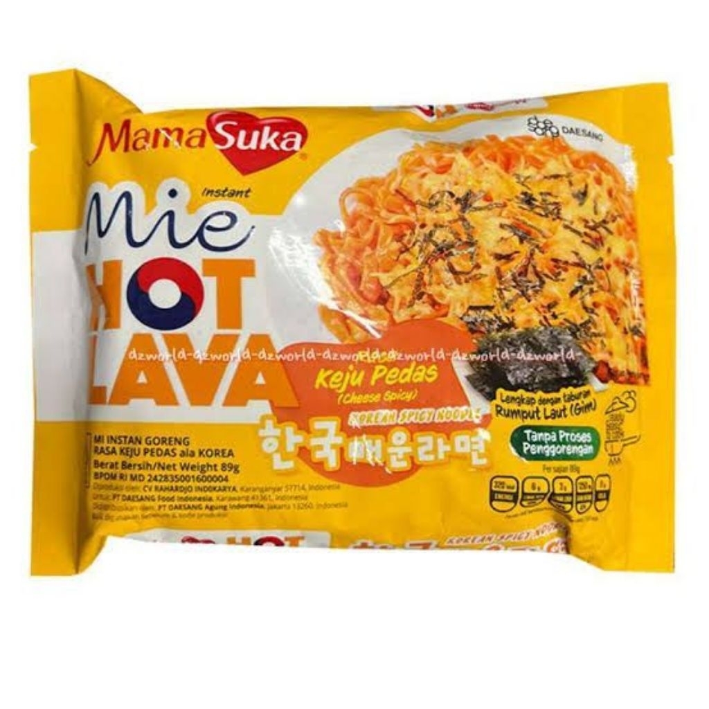 

MamaSuka Mie Hot Lava Rasa Keju Pedas 89 gram