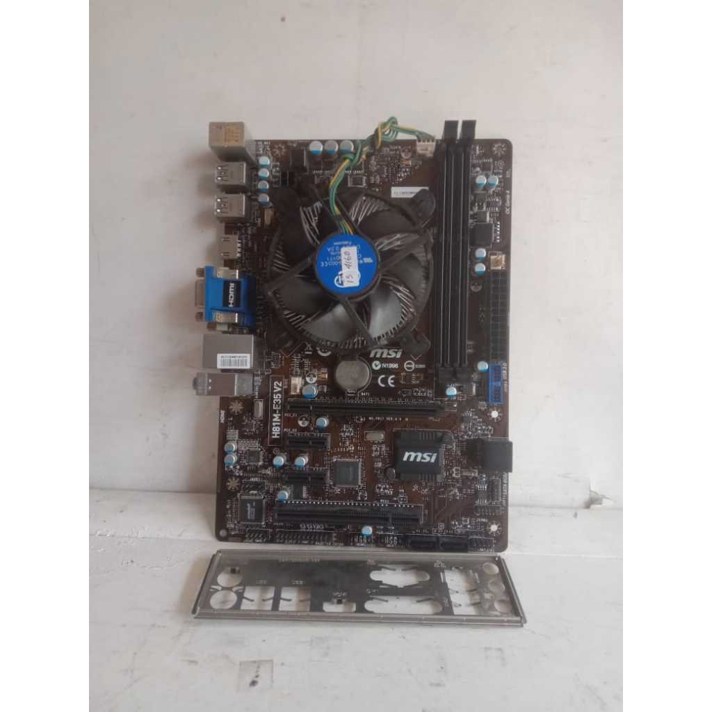 mainboard msi h81m-e35 v2 intel core i3-4160 ddr3 lga 1150 siap pakai