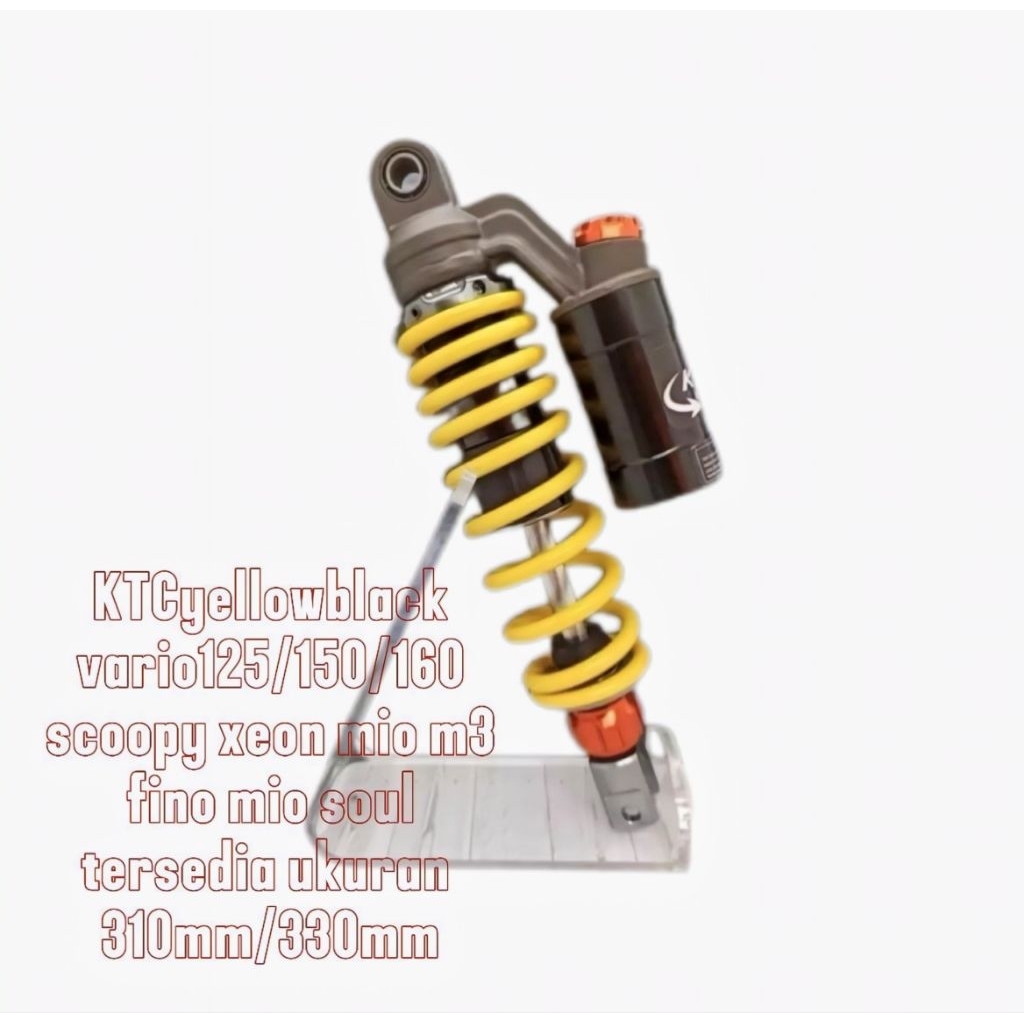 DISKON SHOCKBREAKER MATIC SHOCK BELAKANG TABUNG ATAS KTC EXTRME FULL BLACK AS GOLD UKURAN 330MM