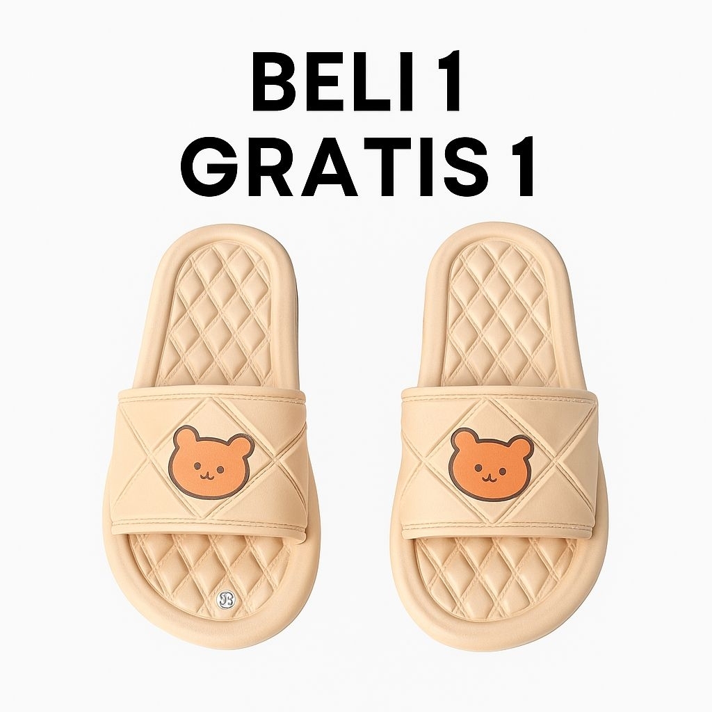 Sandal Rumah Lucu Sandal rumah wanita Motif Beruang EVA Empuk – Sandal Anti Slip Wanita