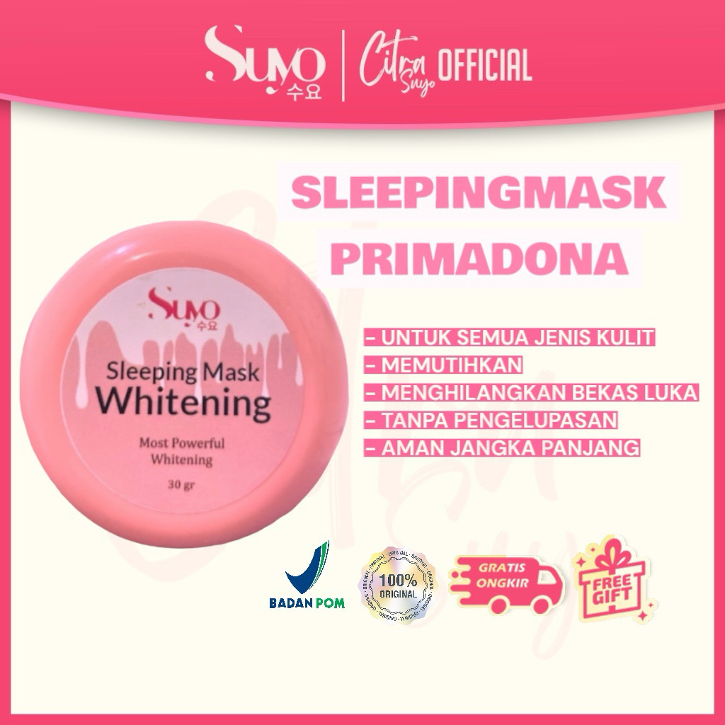 HB PRIMADONA SUYO, SLEEPMASK SUYO / PRIMADONA SUYO/BIBIT PEMUTIH SUYO/BIBIT PEMUTIH VIRAL