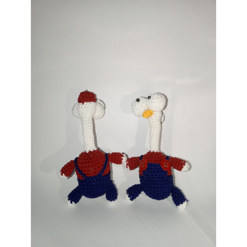 crochet Keychain Karakter Goofy Long Neck Chick