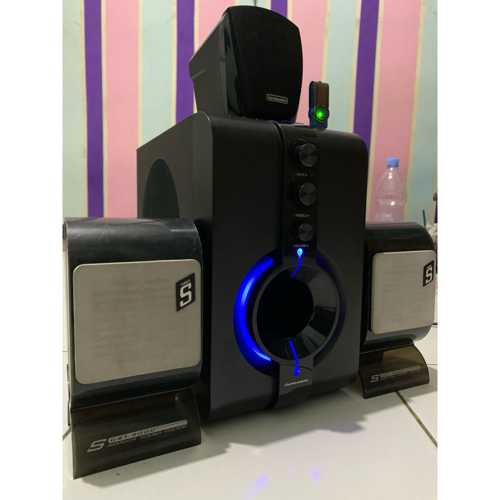 Speaker Aktif Simbadda CST 1800N + 3 Satelit type CST 9000 & CST 6100N Mulus Normal Bekas Pemakaian 
