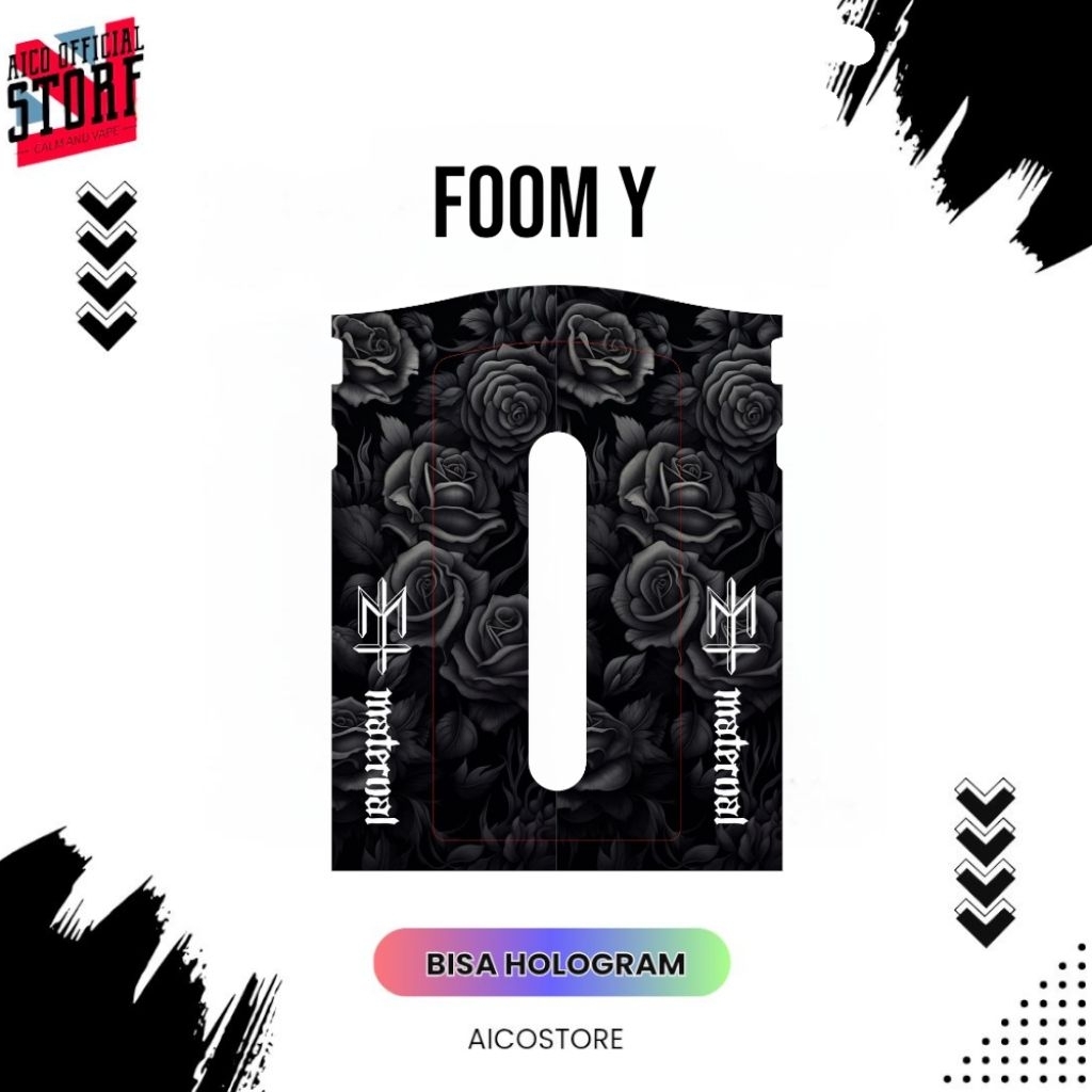 

stiker protektor fovom yee cover keseluruhan body, bahan hologram dan non hologram bisa custom semua gambar