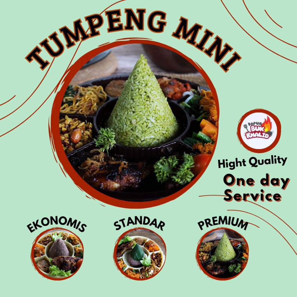 

Nasi Tumpeng Mini Sekat siap saji Bervariasi