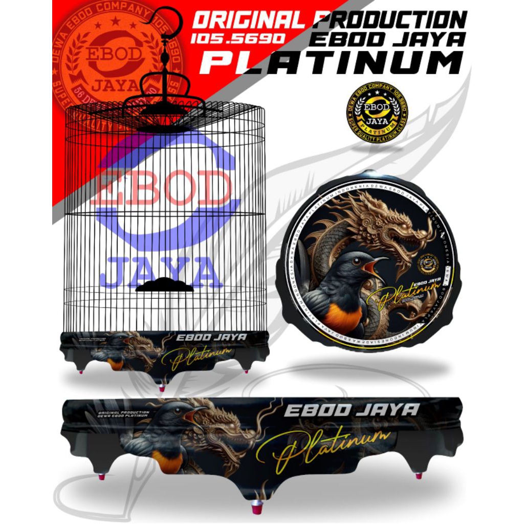 (GOJEK) KANDANG SANGKAR MURAI EBOD JAYA PVC NEW DECAL NAGA DAN MURAI