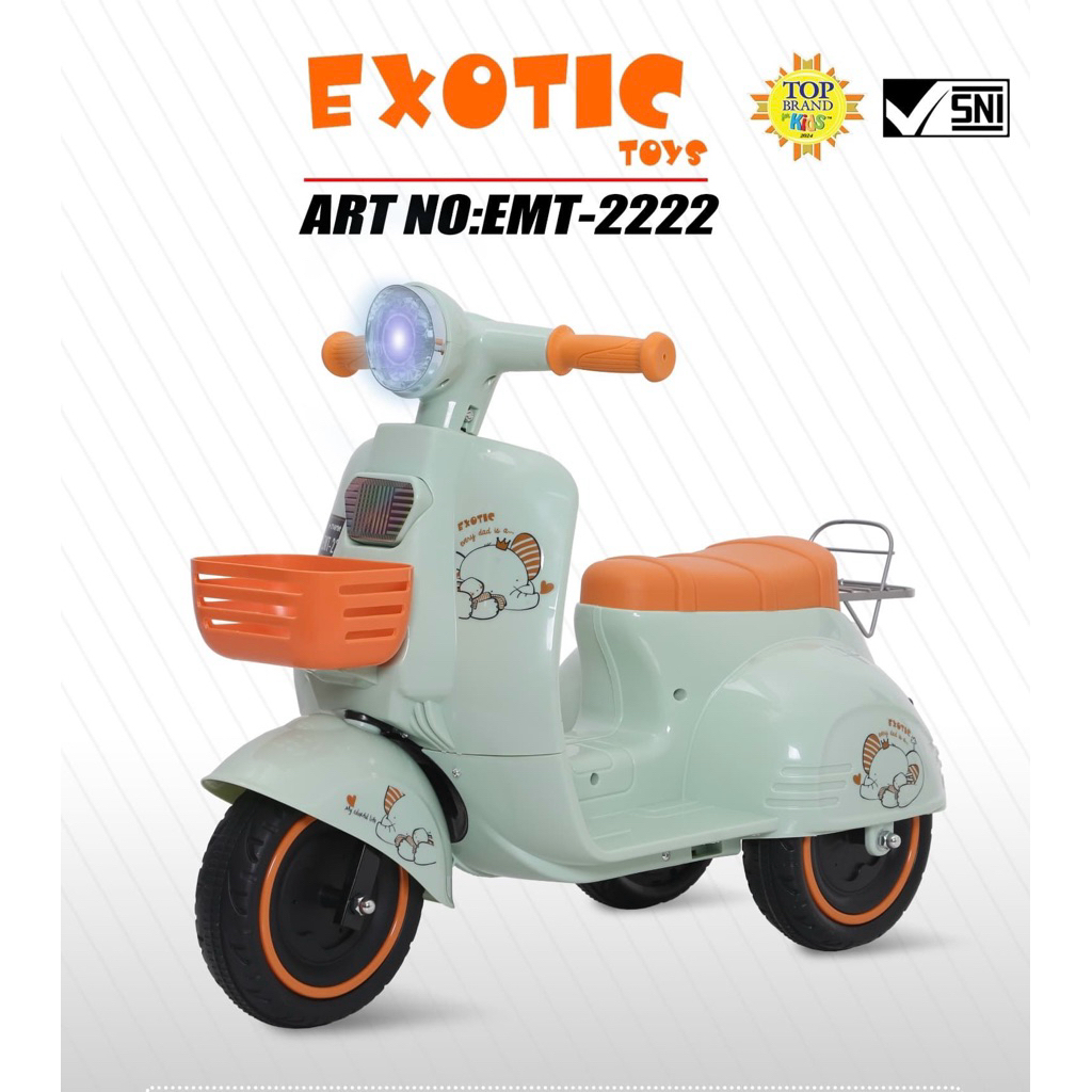 Motor Aki anak Vespa Exotic ET 2222 Motor listrik vespa ces casan