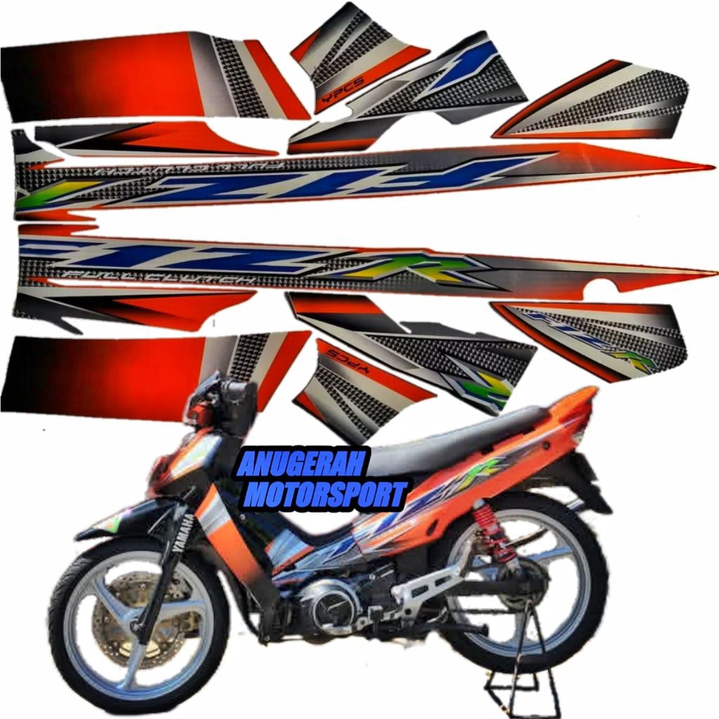striping sticker lis fiz r 2004 orange hitam f1zr fizr