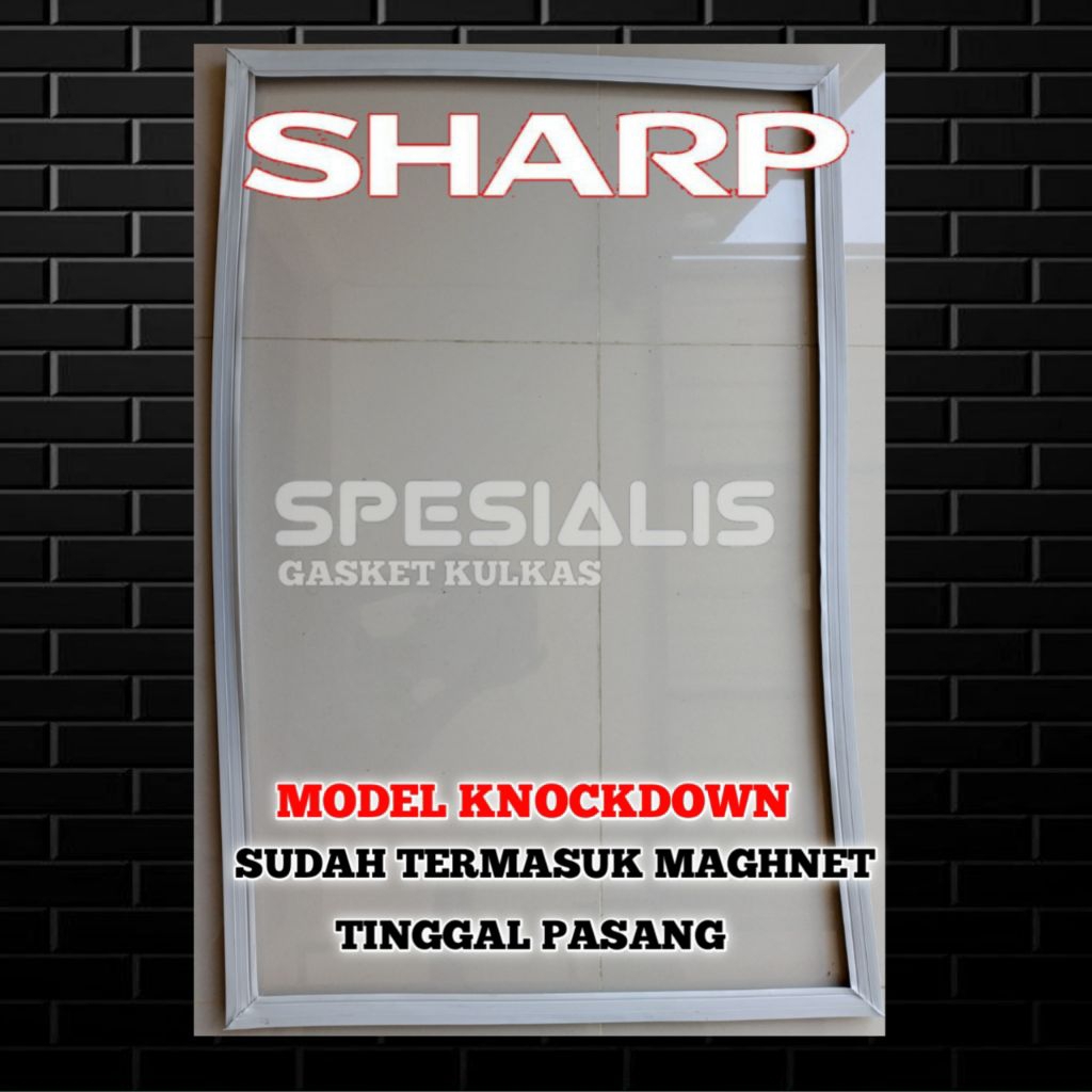 GASKET KARET PINTU KULKAS SHARP KNOCKDOWN 105 X 52 CM