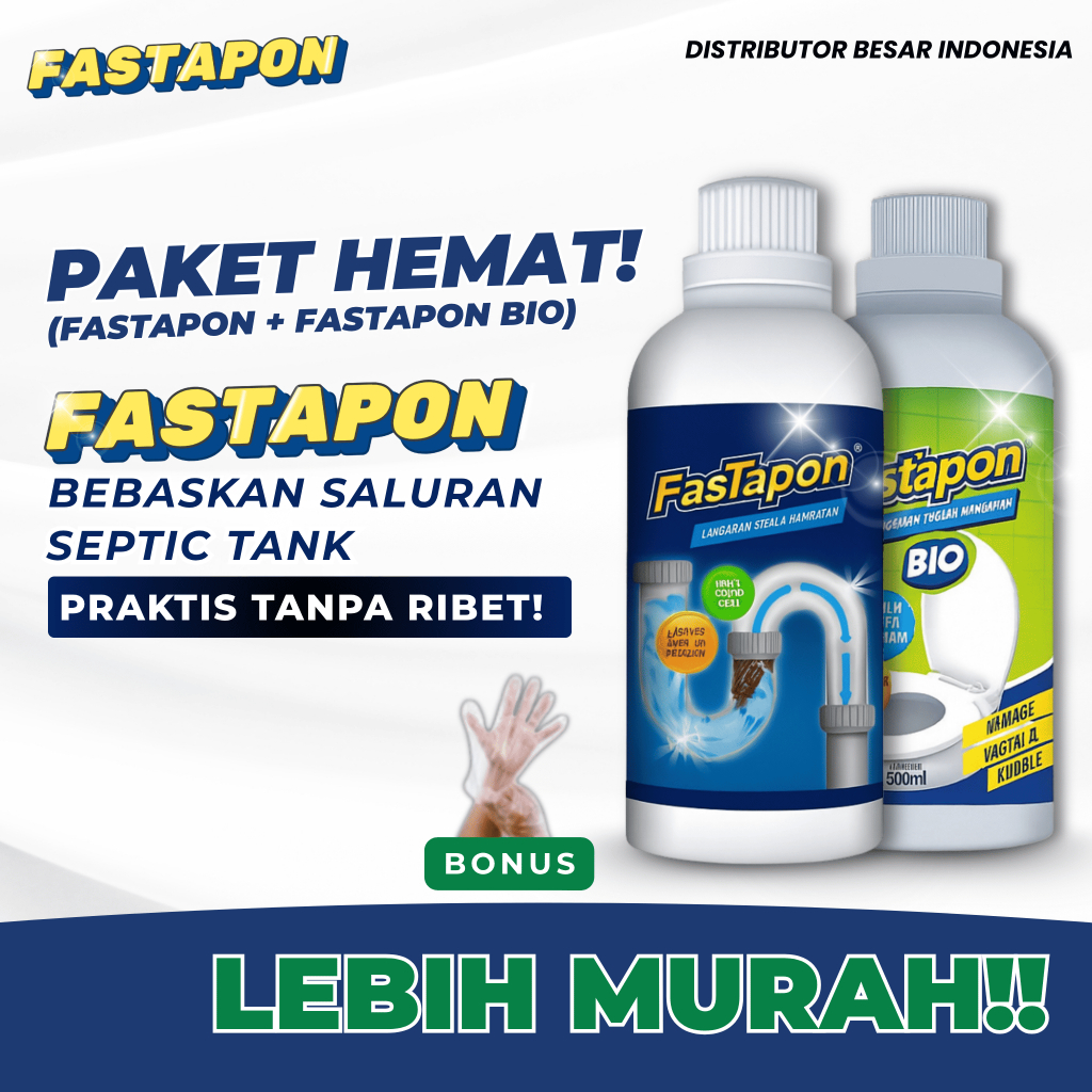 ( PAKET HEMAT ) Fastapon Anti Mampet Saluran Air Toilet dan Fastapon Bio Anti Mampet Wc Ampuh