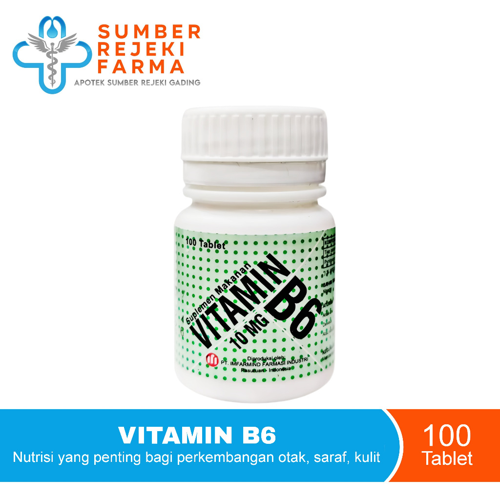 Vitamin B6 Botol Isi 100 Tablet Infarmind