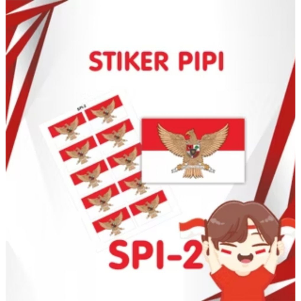 

Stiker Pipi Bendera Indonesia - Sticker Pipi Merah Putih - indonesia 17 agustus