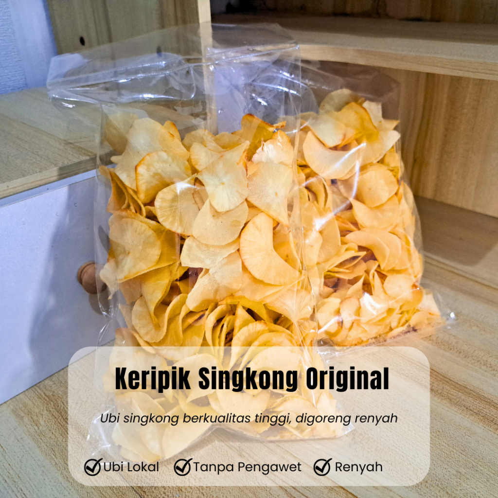 

Keripik Singkong Asli Padang Rasa Original - Oleh Oleh Kota Padang - Oleh Oleh Minang
