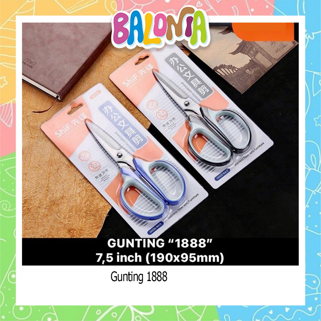 

(1Pcs) Gunting 1888 7,5inch Uk Besar 19x9cm, gunting kertas, gunting serbaguna