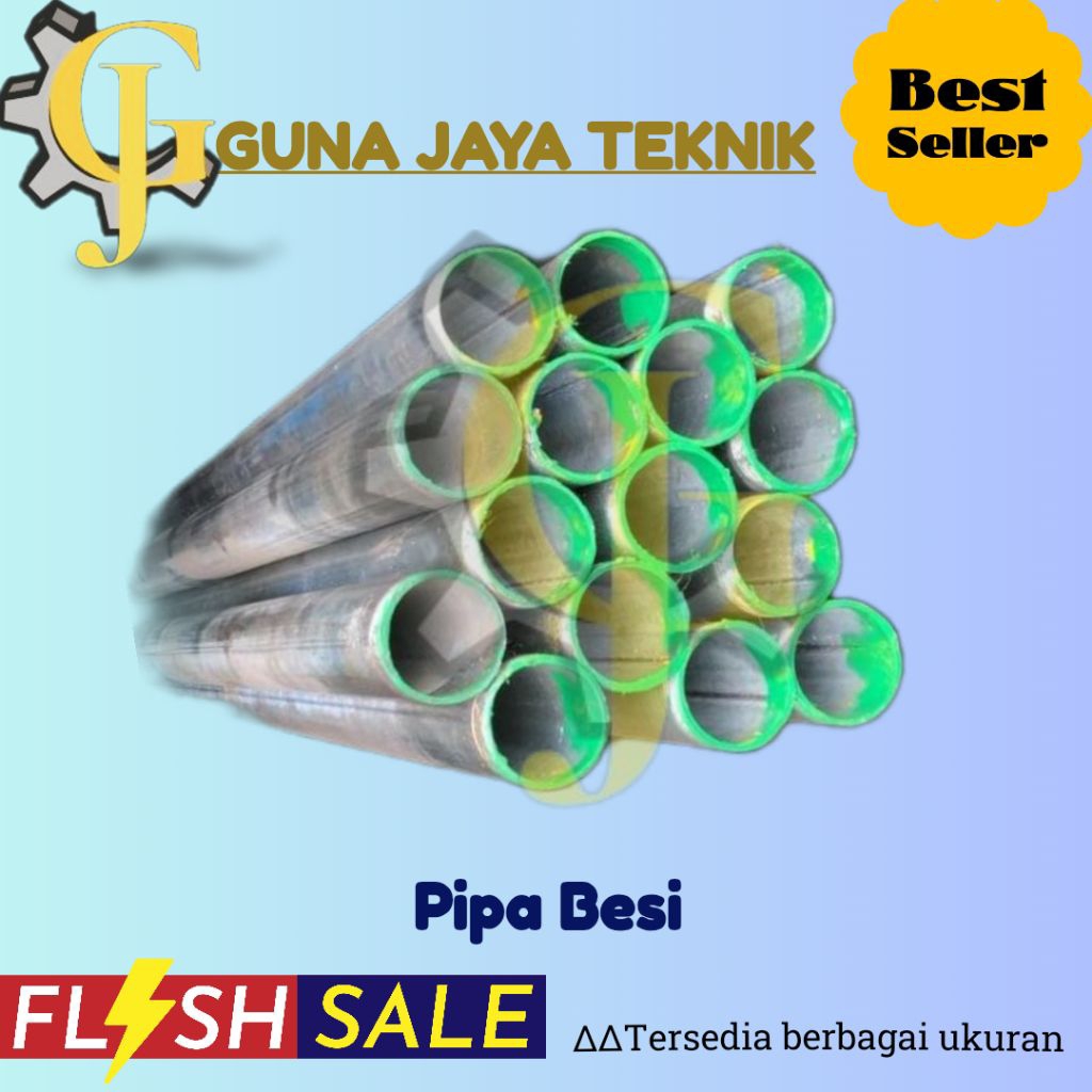 pipa besi diameter 8 mm tebal 1 mm