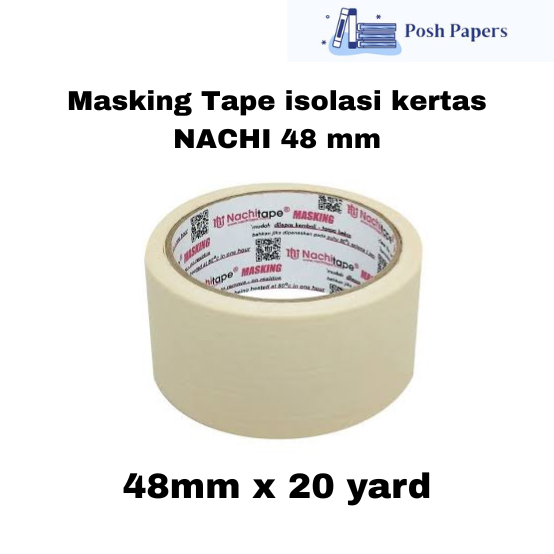 

ISOLASI MASKING TAPE NACHI / ISOLASI KERTAS UKURAN 48mm