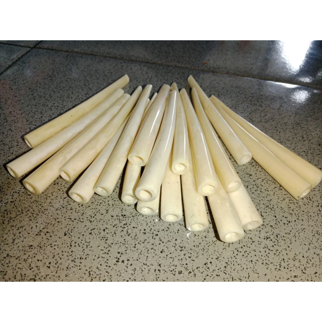 pipa rokok bahan tulang sapi panjang 12cm