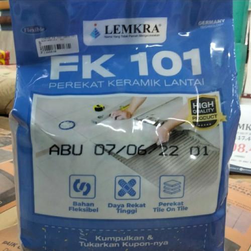 Semen Perekat Keramik Lantai Lemkra FK101 Abu 5kg / Semen Lemkra