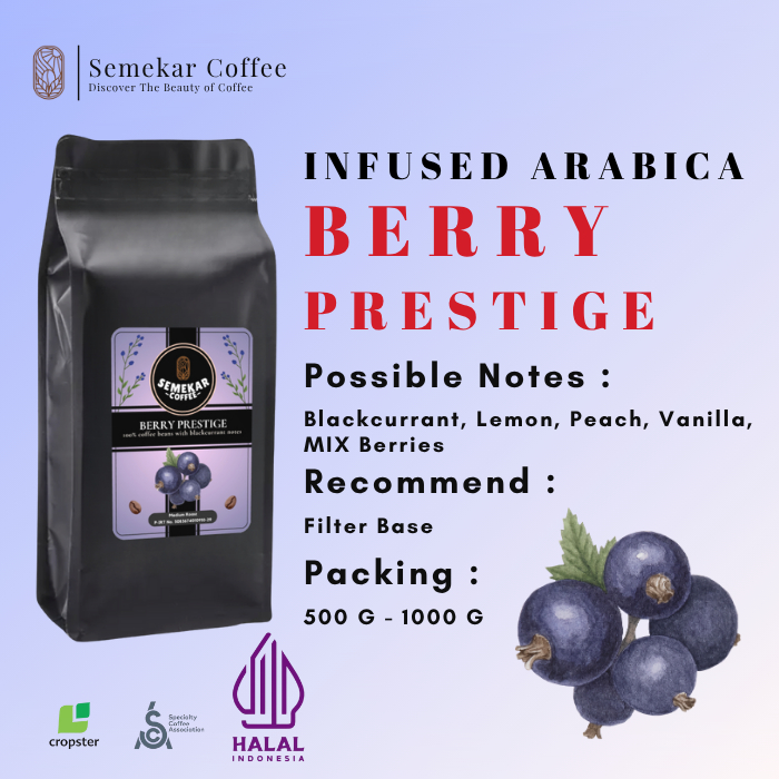 

Semekar Coffee - Kopi Berry Prestige Natural Anaerob Exclusive Premium Roasted Beans - 500G & 1000G