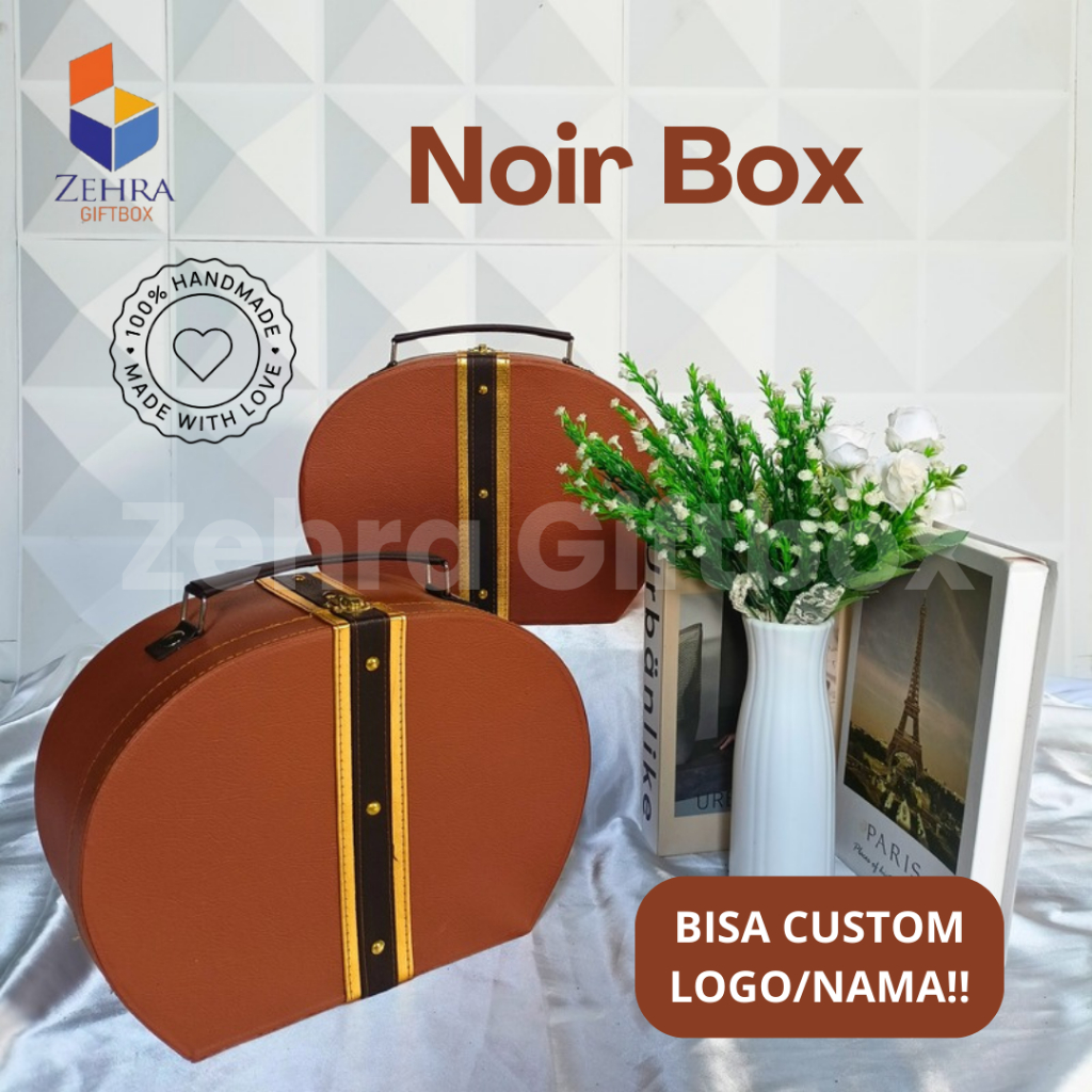 

Box Packaging/Tempat Marbel List Hitam | Kotak Hampers/Hadiah Kulit Sintetis Uk. 33 X 24 X 13