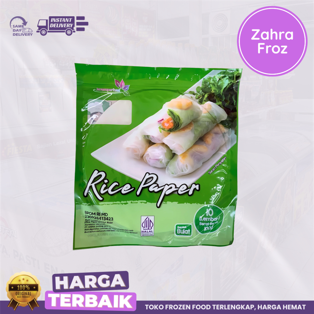 

RICE PAPER BENTUK BULAT JAVASUPERFOOD ISI 10 LEMBAR