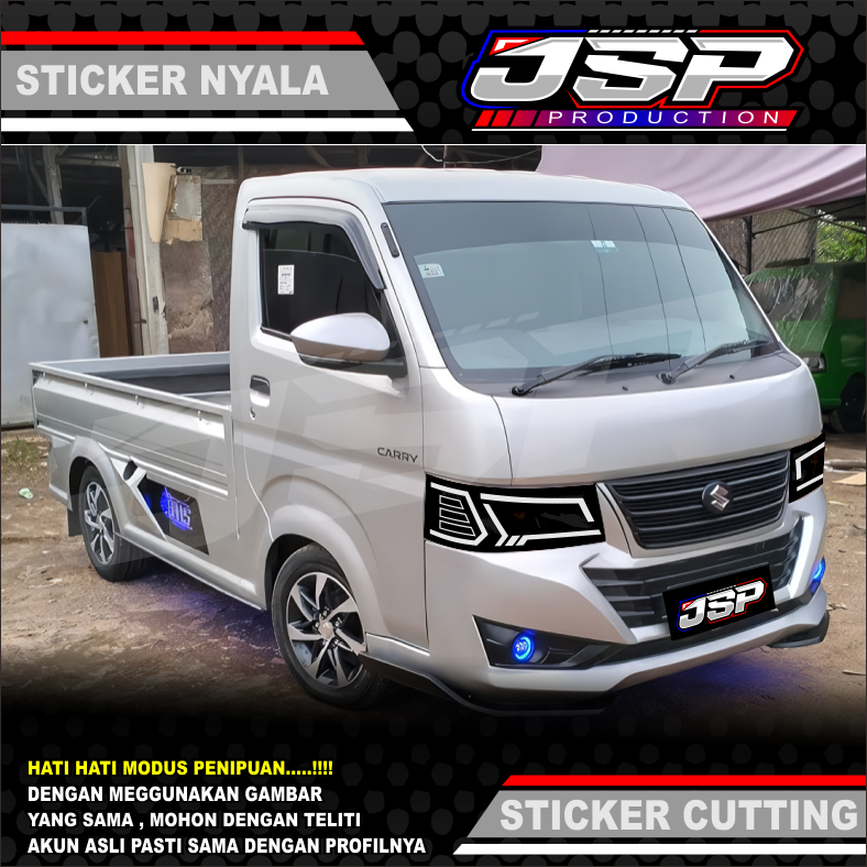 [002] STICKER CUTTING LAMPU DEPAN CARRY NEW / STICKER CARRY TAYO / HEADLAMP CARRY TAYO / STICKER NYA