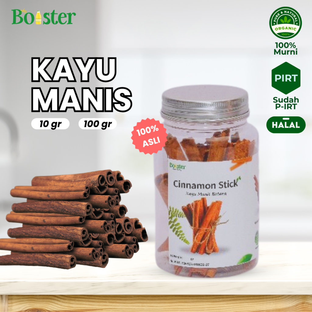 

MYBOOSTER KAYU MANIS BATANG PREMIUM CINNAMON STICK 10GR 100GR BUMBU MASAK REMPAH KAYU MANIS STICK