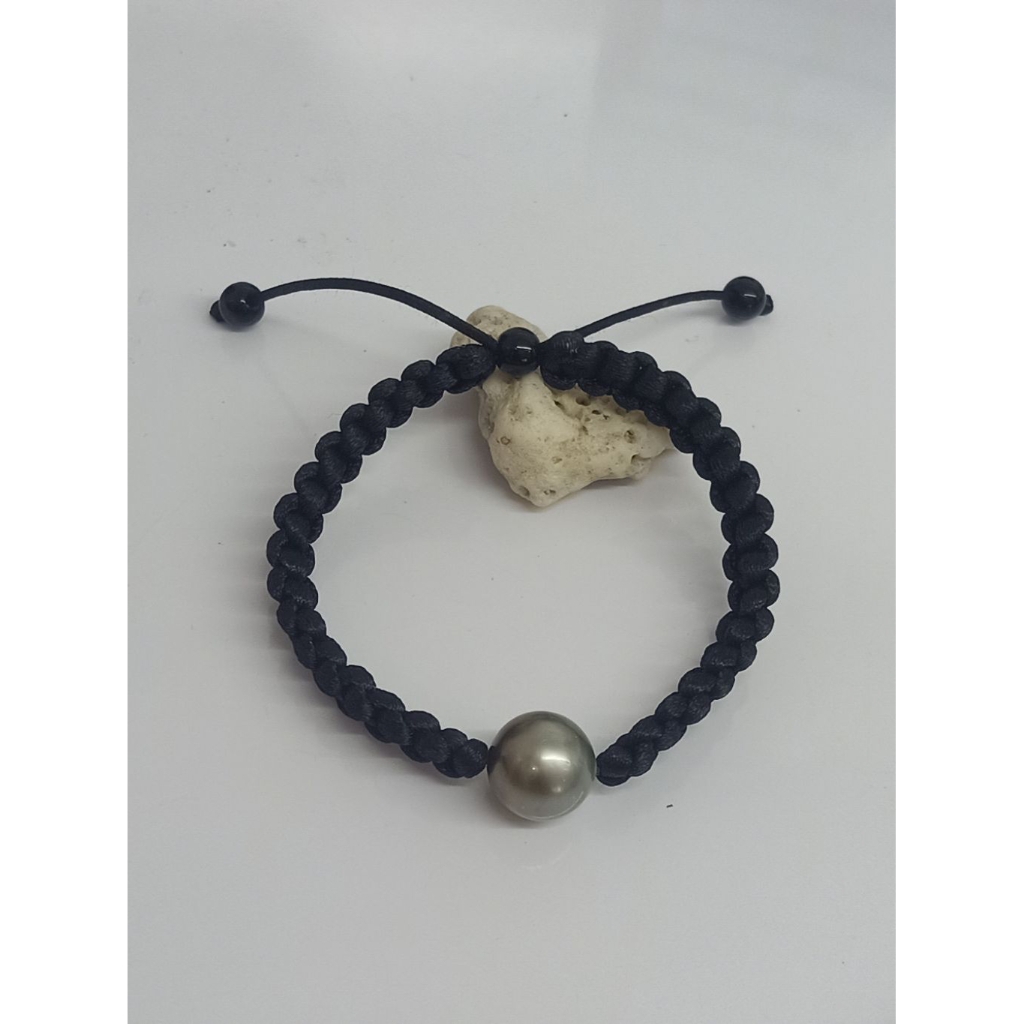 gelang tali cowok mutiara air laut asli lombok/gelang tali mutiara air laut bersertifikat