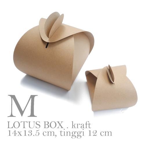 

Lotus Box Medium Kraft Box Kue Dus Kotak Souvenir Box Kemasan Kue 14x13.5x12 cm